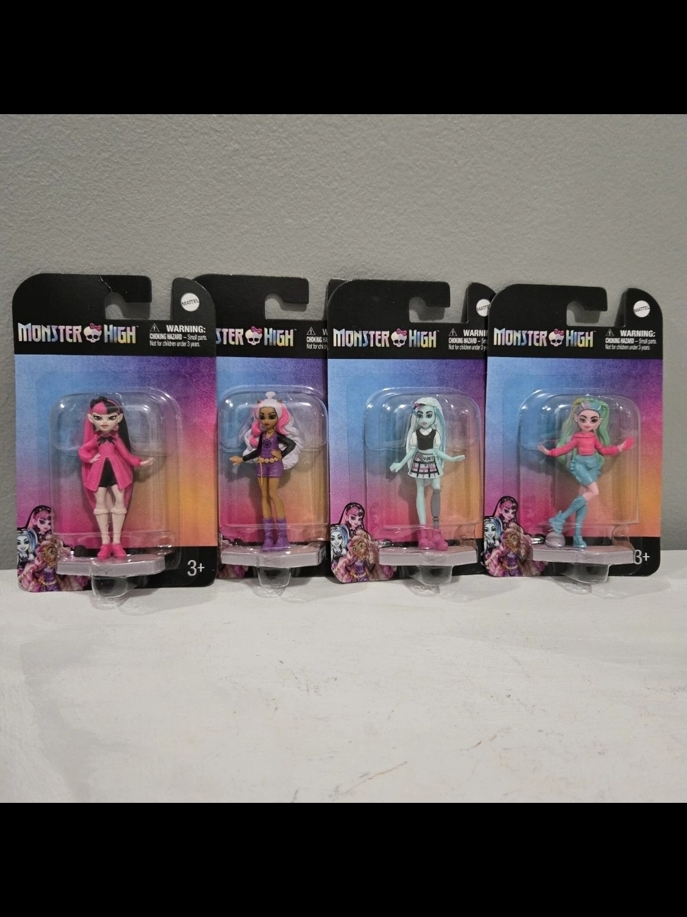 New Hard To Find LOT Monster High 4 GHOULS Mini Collectible Cake Toppers